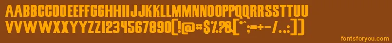 SNICSN   Font – Orange Fonts on Brown Background