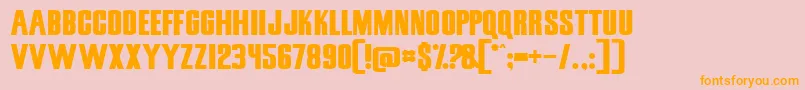 SNICSN   Font – Orange Fonts on Pink Background
