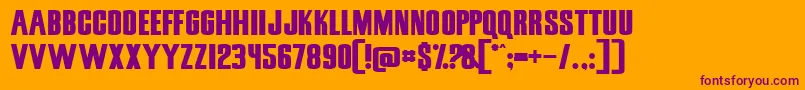 SNICSN   Font – Purple Fonts on Orange Background