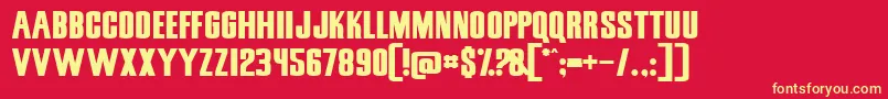 SNICSN   Font – Yellow Fonts on Red Background