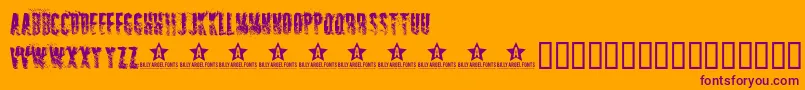 SNIPER   Font – Purple Fonts on Orange Background