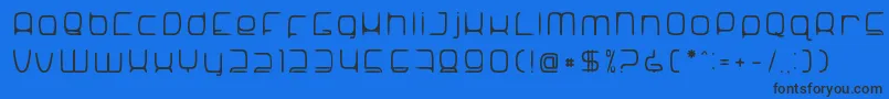 SNoRG 002 erc Font – Black Fonts on Blue Background