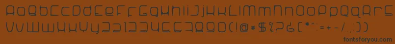 Шрифт SNoRG 002 erc – чёрные шрифты на коричневом фоне