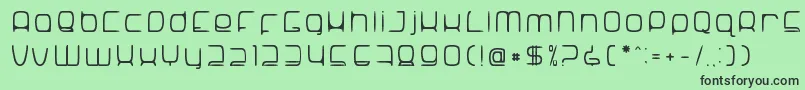 Шрифт SNoRG 002 erc – чёрные шрифты на зелёном фоне