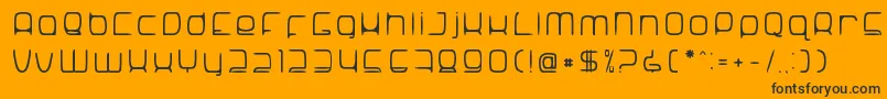 SNoRG 002 erc Font – Black Fonts on Orange Background