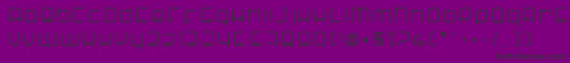 SNoRG 002 erc Font – Black Fonts on Purple Background