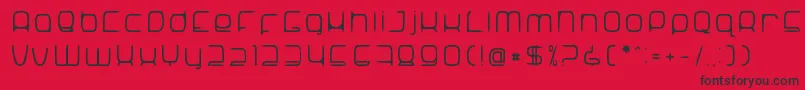 SNoRG 002 erc-Schriftart – Schwarze Schriften auf rotem Hintergrund