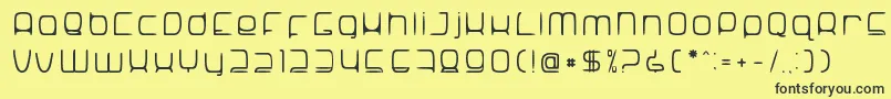SNoRG 002 erc-Schriftart – Schwarze Schriften auf gelbem Hintergrund