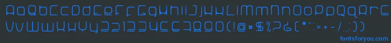 Шрифт SNoRG 002 erc – синие шрифты на чёрном фоне
