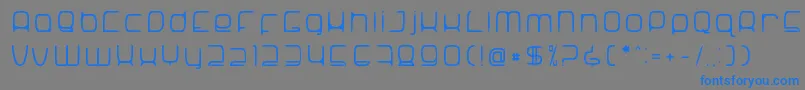 SNoRG 002 erc-Schriftart – Blaue Schriften auf grauem Hintergrund