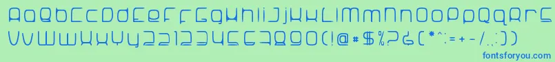 Шрифт SNoRG 002 erc – синие шрифты на зелёном фоне