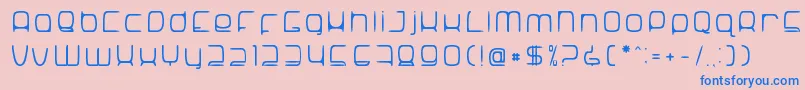SNoRG 002 erc Font – Blue Fonts on Pink Background