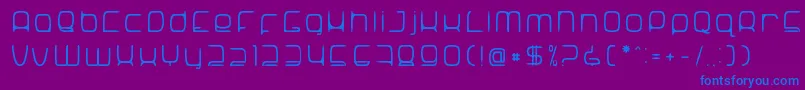 SNoRG 002 erc Font – Blue Fonts on Purple Background