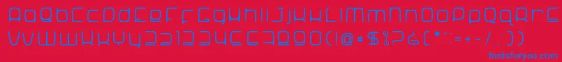 Шрифт SNoRG 002 erc – синие шрифты на красном фоне