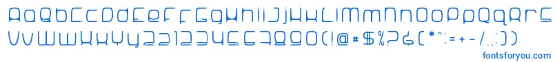 Шрифт SNoRG 002 erc – синие шрифты на белом фоне