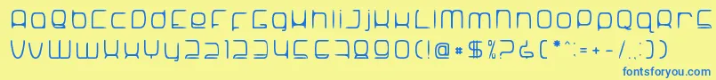 SNoRG 002 erc-Schriftart – Blaue Schriften auf gelbem Hintergrund