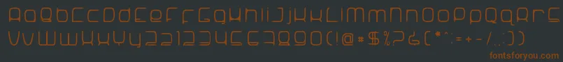 SNoRG 002 erc Font – Brown Fonts on Black Background