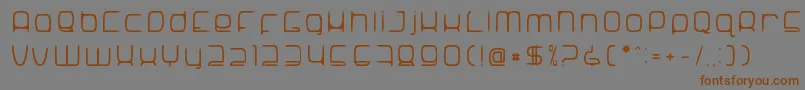 SNoRG 002 erc-Schriftart – Braune Schriften auf grauem Hintergrund