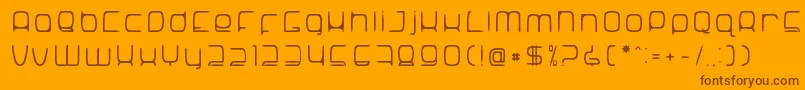 Шрифт SNoRG 002 erc – коричневые шрифты на оранжевом фоне