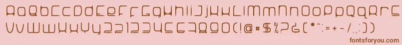 SNoRG 002 erc Font – Brown Fonts on Pink Background