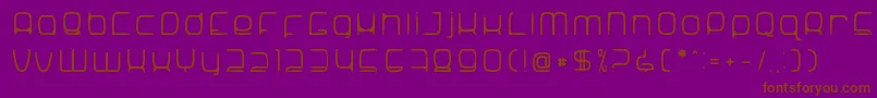 SNoRG 002 erc-Schriftart – Braune Schriften auf violettem Hintergrund