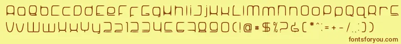SNoRG 002 erc Font – Brown Fonts on Yellow Background