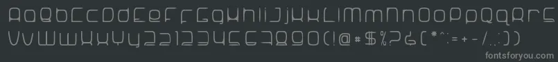 SNoRG 002 erc-Schriftart – Graue Schriften auf schwarzem Hintergrund