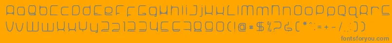 SNoRG 002 erc-Schriftart – Graue Schriften auf orangefarbenem Hintergrund