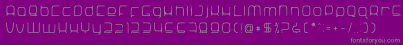 Шрифт SNoRG 002 erc – серые шрифты на фиолетовом фоне
