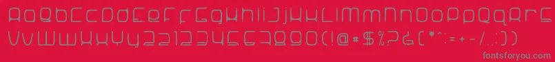 SNoRG 002 erc Font – Gray Fonts on Red Background