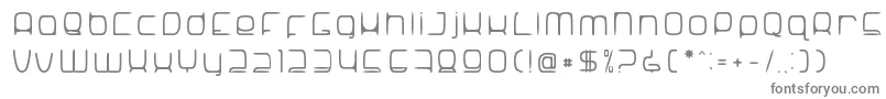 SNoRG 002 erc-Schriftart – Graue Schriften auf weißem Hintergrund