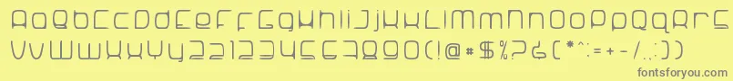 SNoRG 002 erc Font – Gray Fonts on Yellow Background