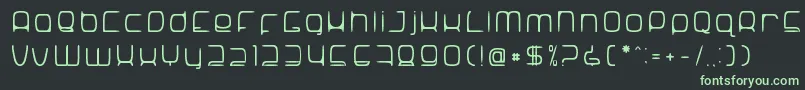 Шрифт SNoRG 002 erc – зелёные шрифты на чёрном фоне