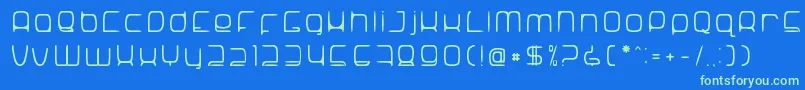 Шрифт SNoRG 002 erc – зелёные шрифты на синем фоне