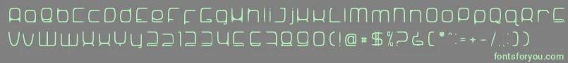 Шрифт SNoRG 002 erc – зелёные шрифты на сером фоне