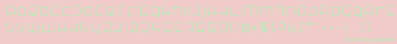 SNoRG 002 erc-Schriftart – Grüne Schriften auf rosa Hintergrund