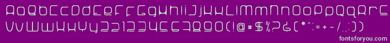 SNoRG 002 erc Font – Green Fonts on Purple Background