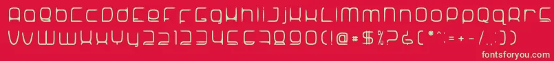 Шрифт SNoRG 002 erc – зелёные шрифты на красном фоне