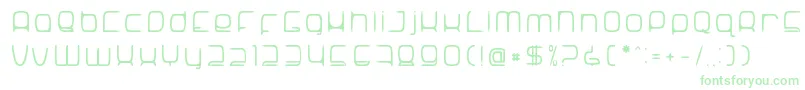 SNoRG 002 erc Font – Green Fonts on White Background
