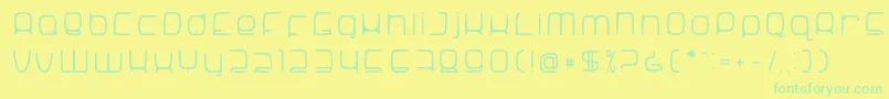 SNoRG 002 erc-Schriftart – Grüne Schriften auf gelbem Hintergrund