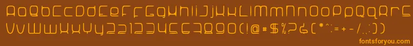 Шрифт SNoRG 002 erc – оранжевые шрифты на коричневом фоне