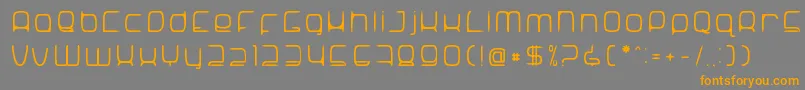 Шрифт SNoRG 002 erc – оранжевые шрифты на сером фоне