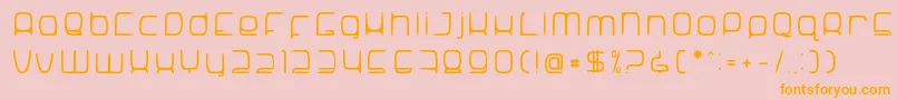 SNoRG 002 erc Font – Orange Fonts on Pink Background