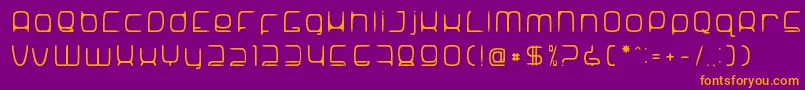 SNoRG 002 erc Font – Orange Fonts on Purple Background
