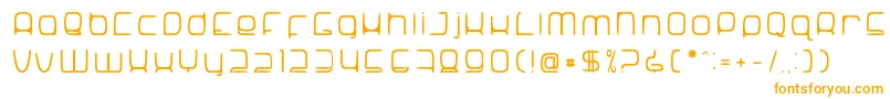 SNoRG 002 erc-Schriftart – Orangefarbene Schriften auf weißem Hintergrund