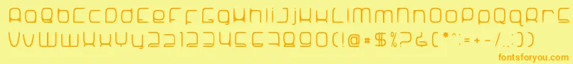 SNoRG 002 erc Font – Orange Fonts on Yellow Background