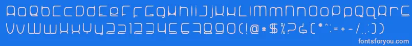 Шрифт SNoRG 002 erc – розовые шрифты на синем фоне