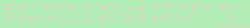 Шрифт SNoRG 002 erc – розовые шрифты на зелёном фоне