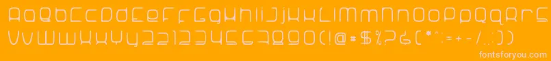 SNoRG 002 erc Font – Pink Fonts on Orange Background