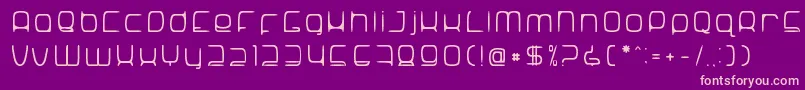 SNoRG 002 erc Font – Pink Fonts on Purple Background